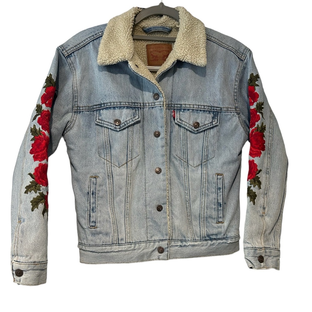 Vintage Levi Strauss & Co. Denim Embroidered Sherpa jacket!!!